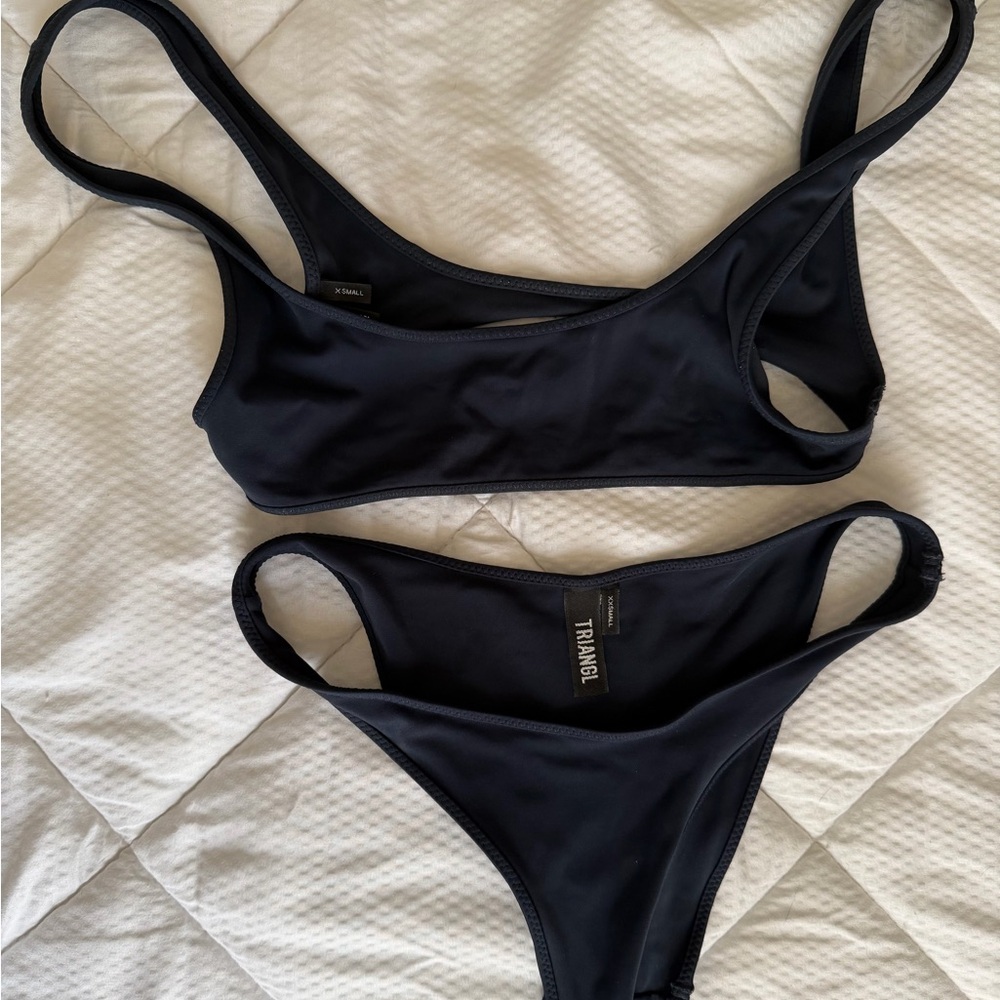TRIANGL Navy Blue Bikini Set